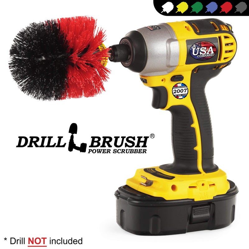 Drillbrush Outdoor Cleaning Supplies - Garden Scrubbing Tool - Patio Scrubbing Brush - Deck Cleaning - Bird Bath Cleaner - Garden Statues - Concrete Scrub Brush - Headstone Restoration Kit - Image 4